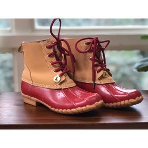 💋 Red Duck Rain Boots